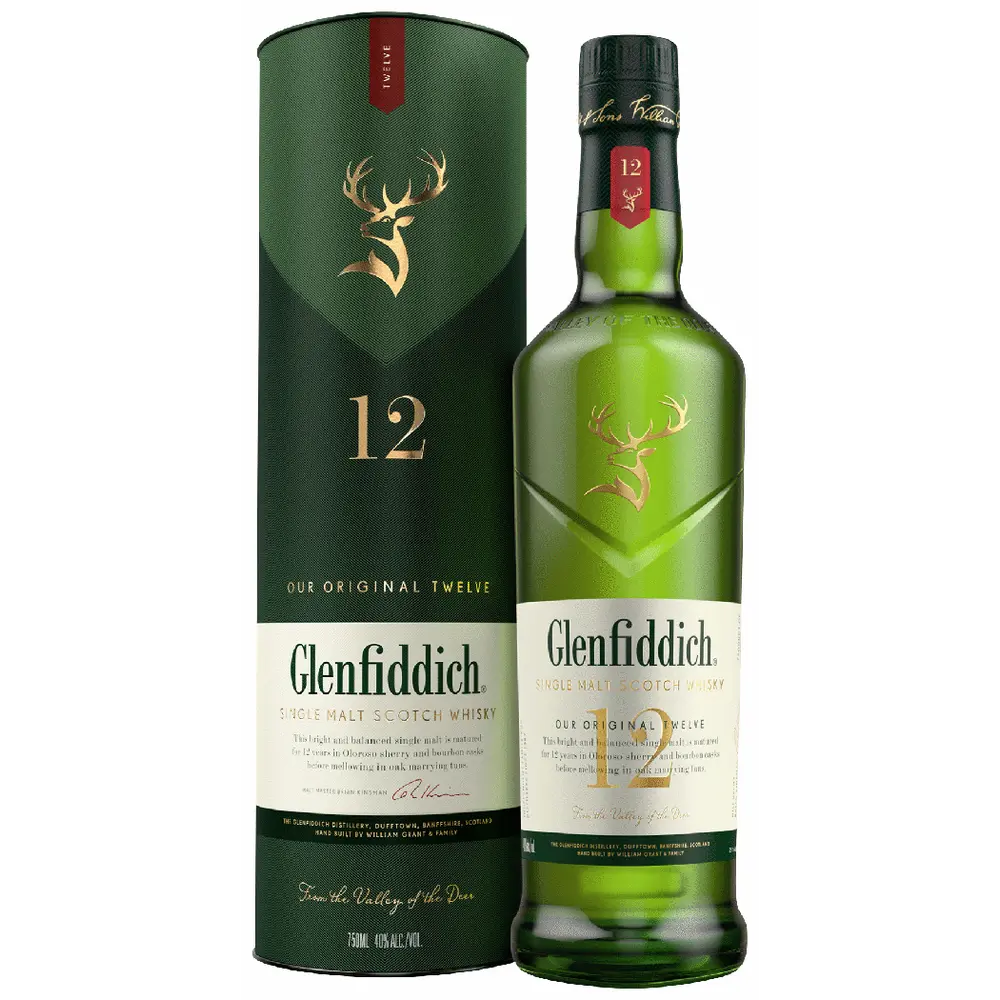 Glenfiddich Single Malt Scotch Whiskey 12 Yr 750ML – Liquorandmore