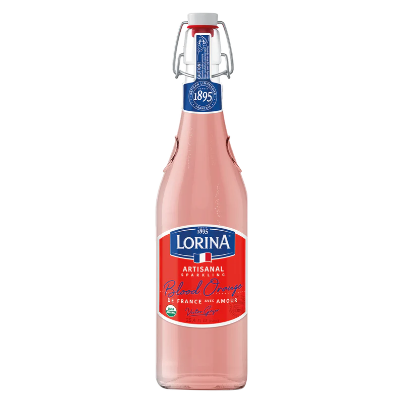 Lorina Organic Blood Orange Sparkling Beverage  25.4 Oz Bottle