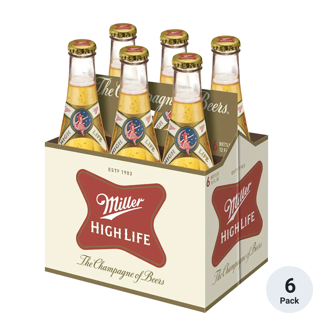 Miller High Life Bottle 12OZ 6PK