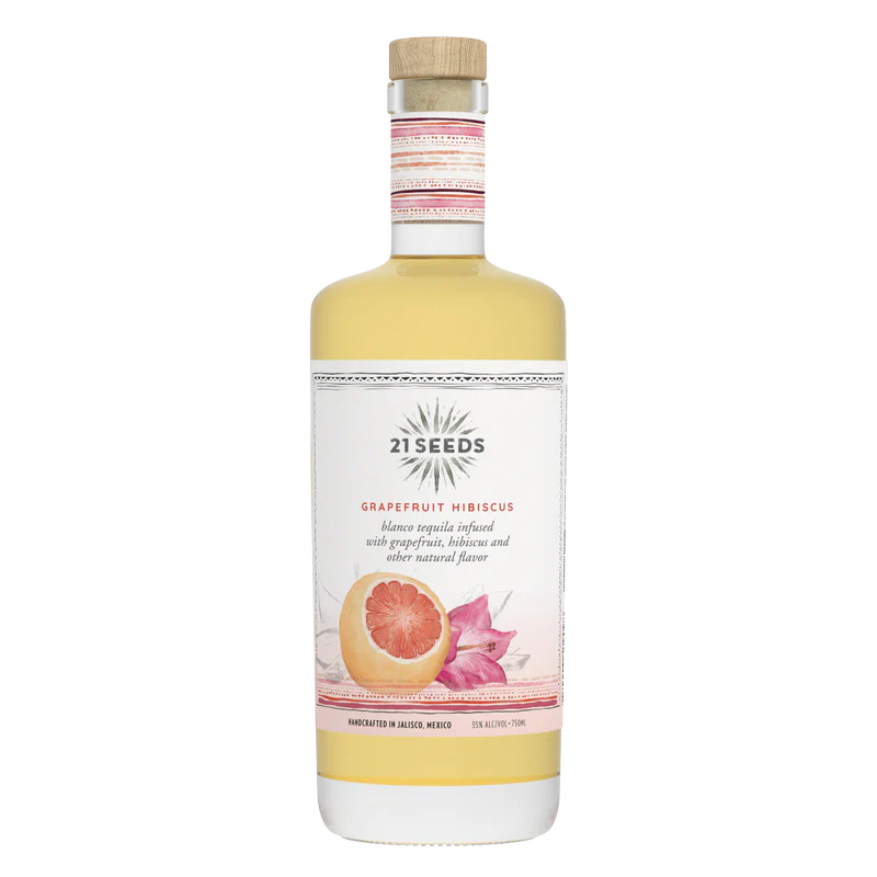 21 Seeds Grapefruit Hibiscus Infused Blanco Tequila 750ML
