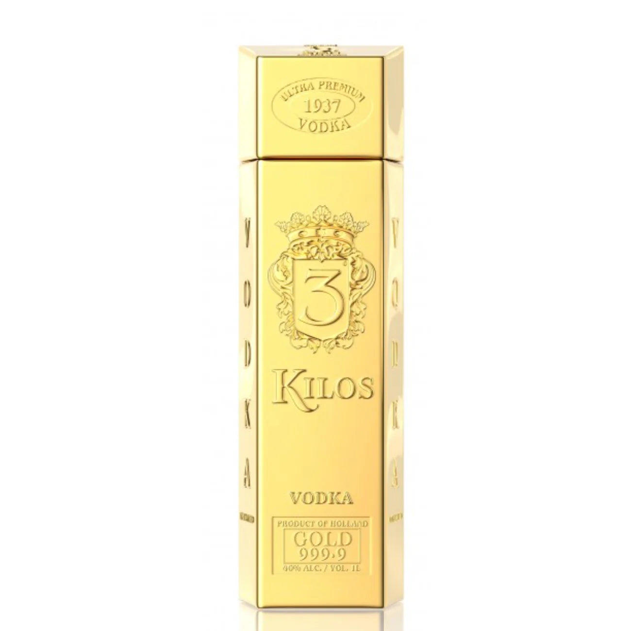 3 Kilos Vodka Ultra Premium Gold 750ML