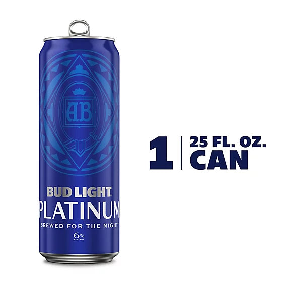 BL Platinum Beer Can 25 OZ