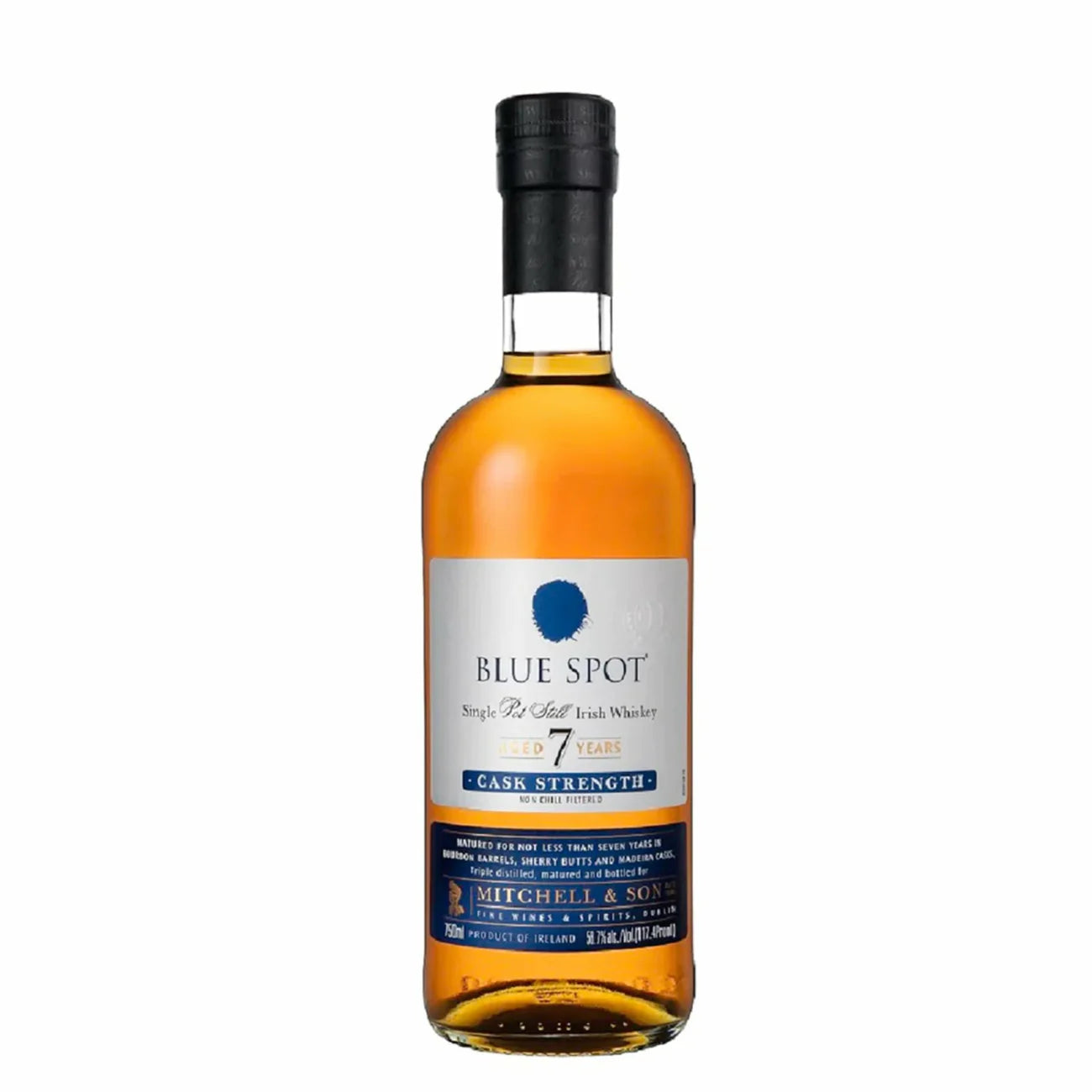 Blue Spot Single Pot Still 7 Yr Cask Strength Irish Whiskey 750ML