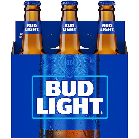Bud Light Beer 6Pack Bottle 12OZ