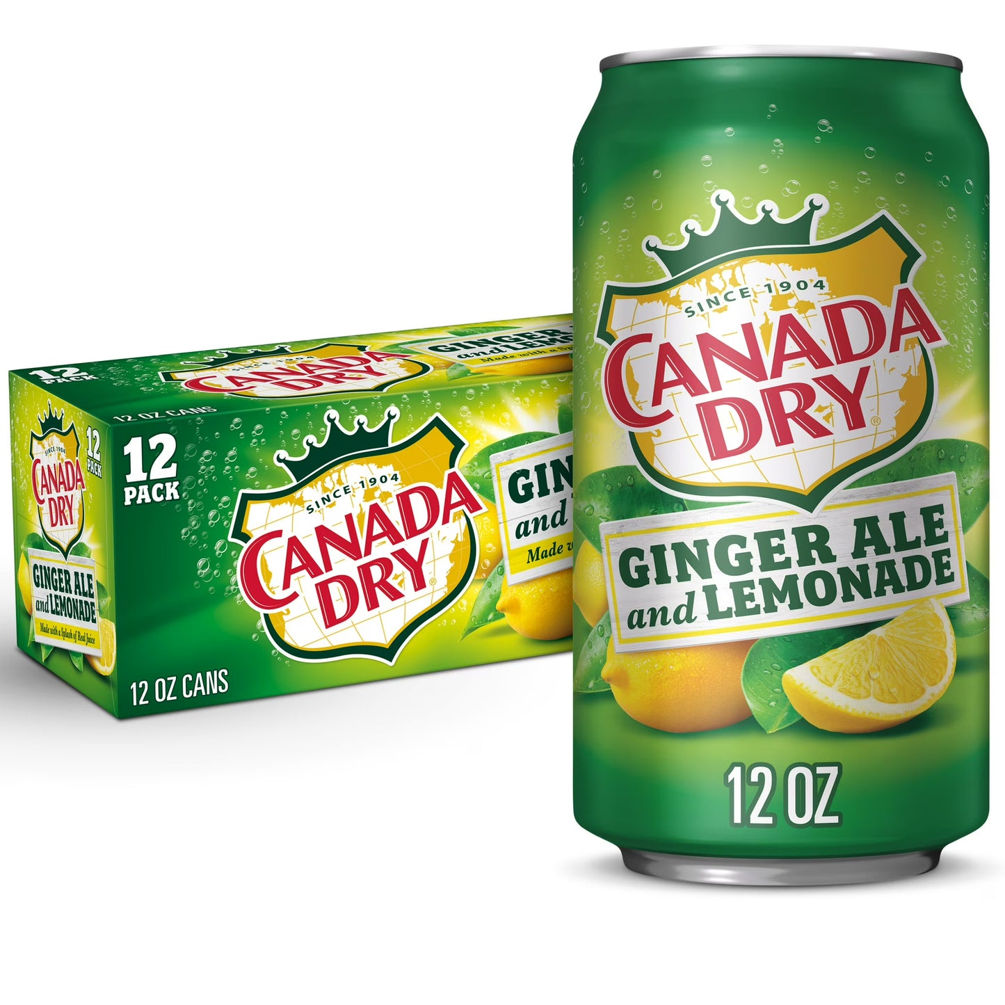 Canada Dry Ginger Ale Lemonade 12Pack Can 12Oz.