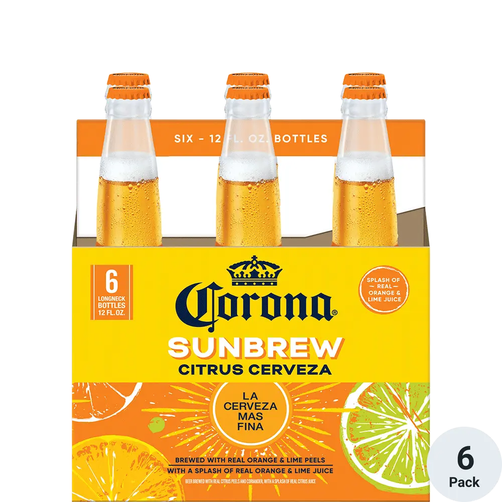 Corona Sun Brew Citrus Cerveza  Beer 6PK 12OZ