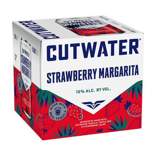 Cutwater Cocktails Strawberry Margarita Cans 4pk 12oz