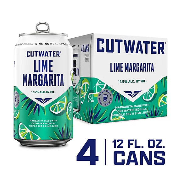 Cutwater Spirits Lime Margarita In Cans 4PK 12FL