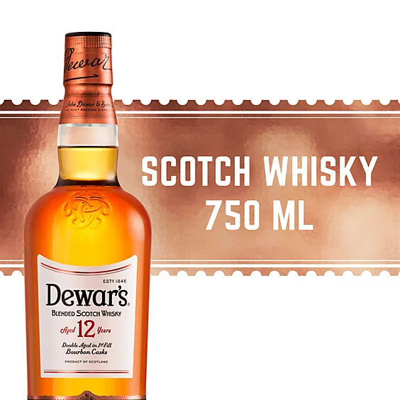 Dewars 12 Year Old Blended Scotch Whisky 750ML