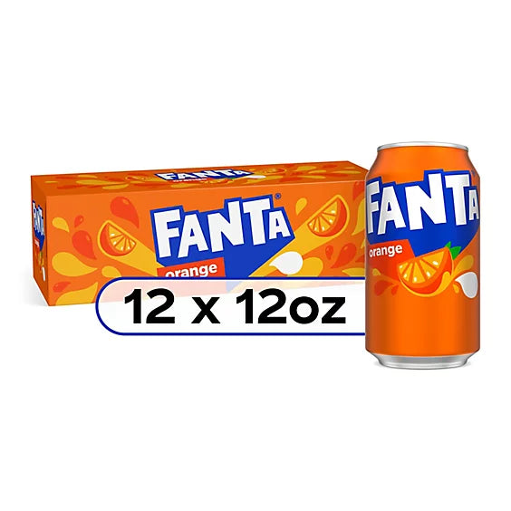 Fanta Soda  Orange Fruit Flavored 12OZ 12PK
