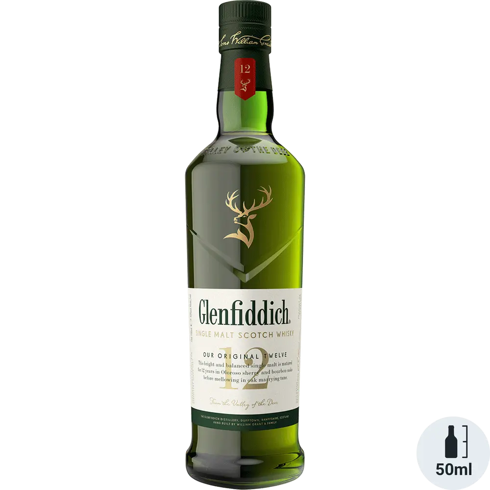 Glenfiddich  Old Single Malt Scotch 12 Year Whisky 50ML