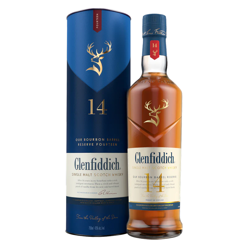 Glenfiddich 14 Yr Bourbon Barrel Scotch Whisky 750ML