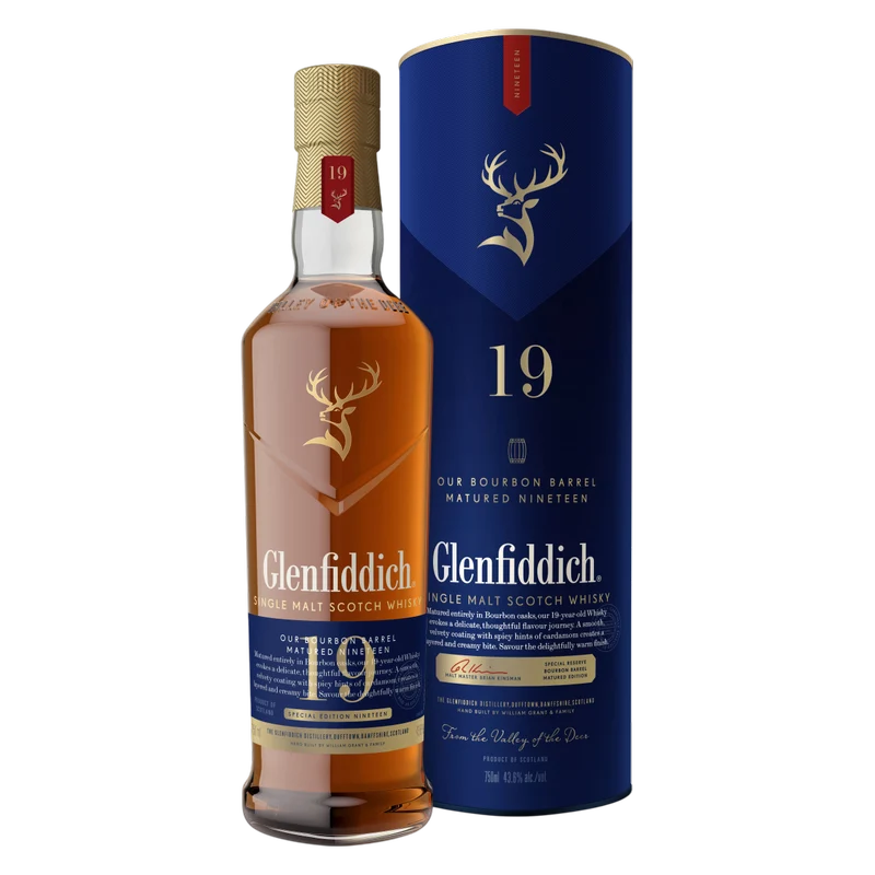 Glenfiddich 19Yr Old Single Malt Bourbon Cask Scotch Whisky 750ML