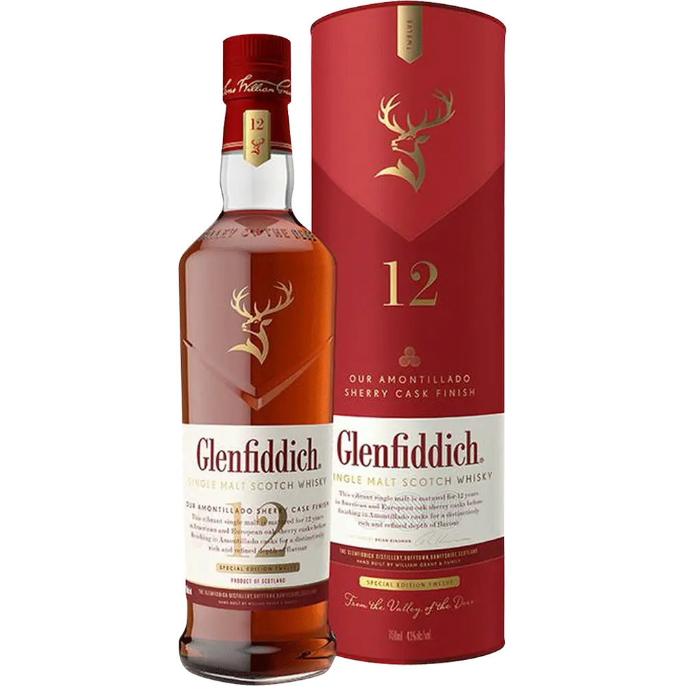 Glenfiddich Single Malt Scotch Whiskey Sherry Cask 12Yr 750ML