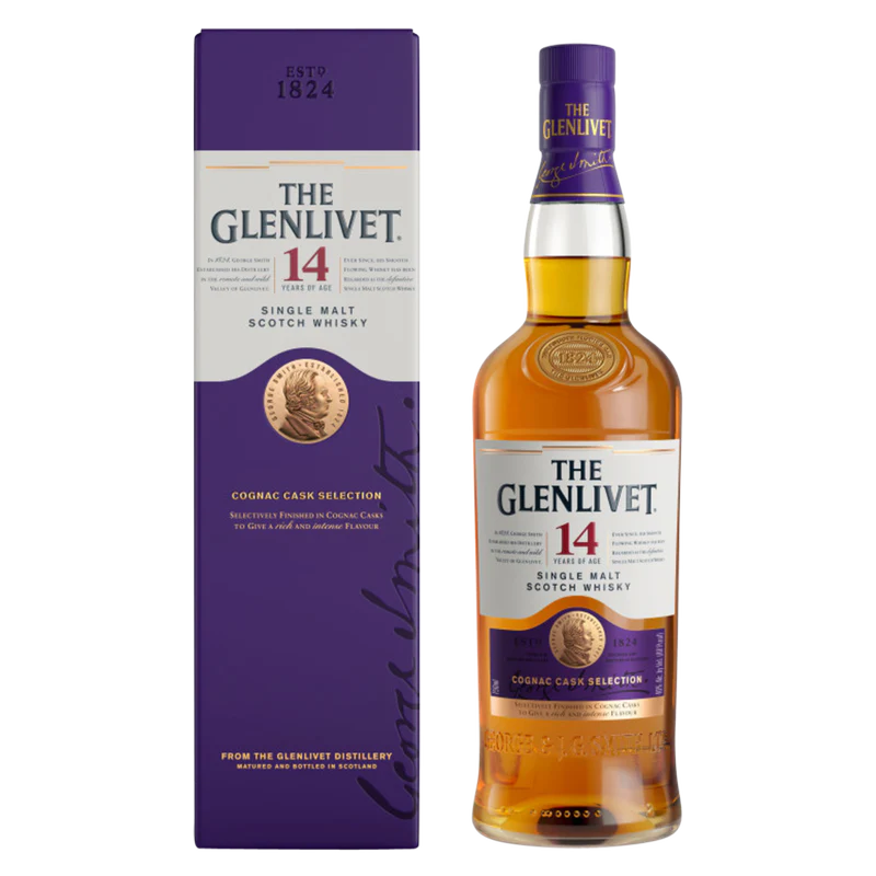 Glenlivet Cognac Cask 14Yr Scotch Whiskey Single Malt 80 750ML