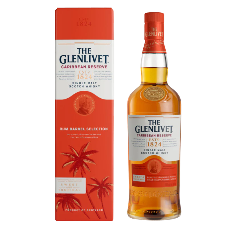 Glenlivet Scotch Whiskey Single Malt Caribbean Reserve 80 750ML