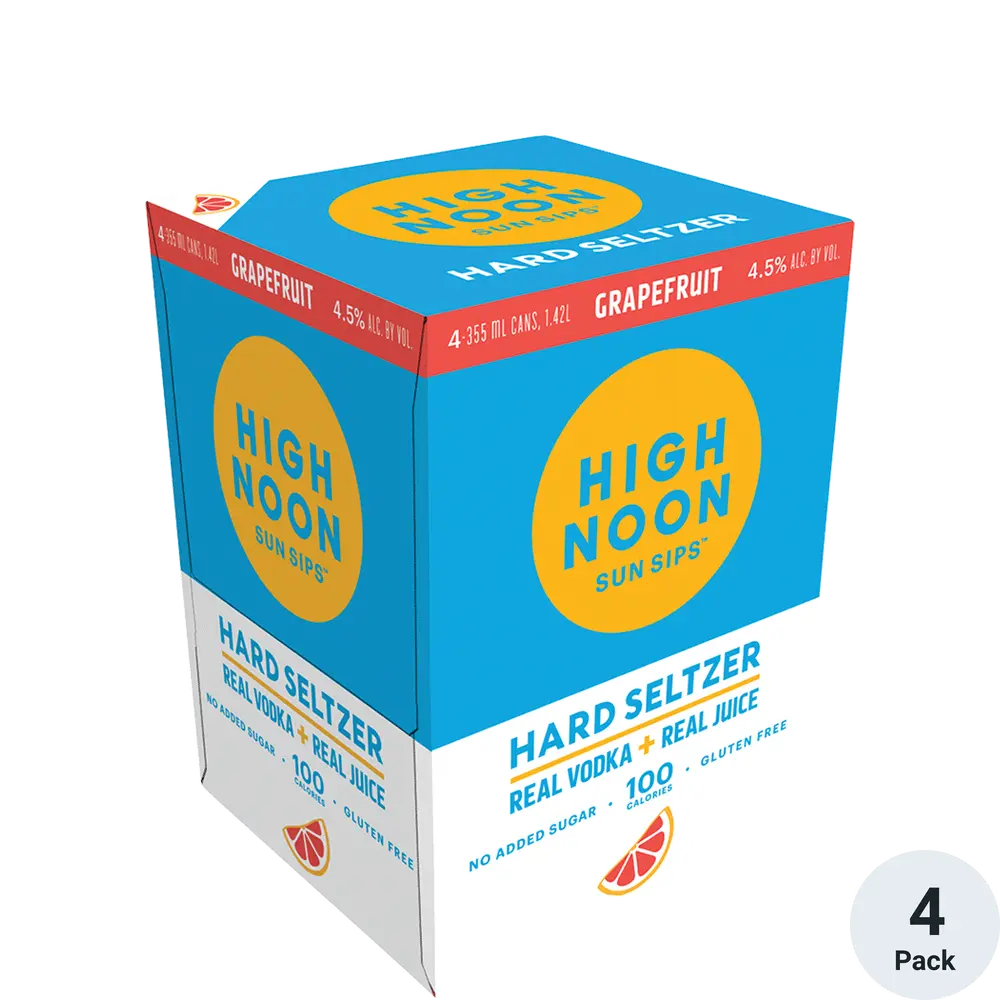 High Noon RTD Beverages Grapefruit 4Pack 355ML