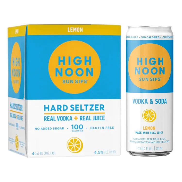 High Noon RTD Vodka Seltzer Lemon 4Pack 355ML