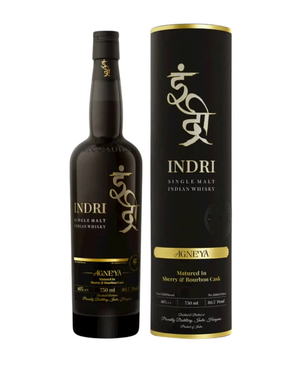 Indri Agneya Whisky Single Malt Matured In Sherry & Bourbon Cask India 750ML