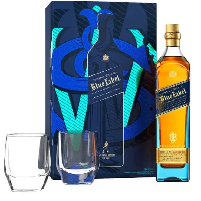 Johnnie Walker Blue Label With Crystal Glass Gift Pack 750ML