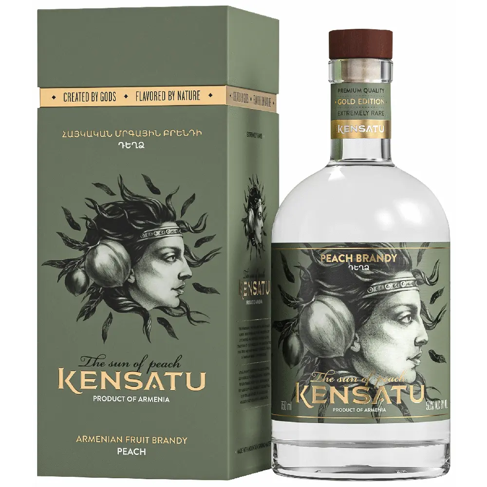 Kensatu Peach Armenian Fruit Brandy 750ML