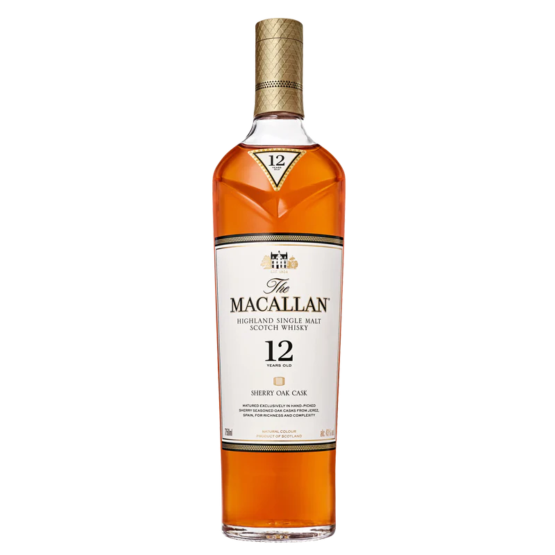 Macallan Sherry Oak  Single Malt Scotch Whiskey 12Yr 750ML