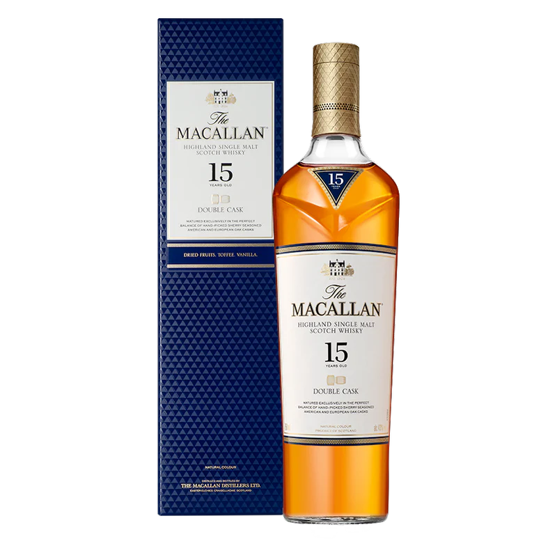 Macallan Double Cask  Scotch Single Malt Whiskey 15Yr 750ML