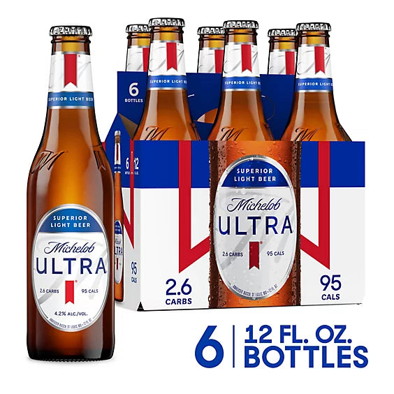 Michelob ULTRA Superior Light American Lager Beer 6Pack 12Bottle