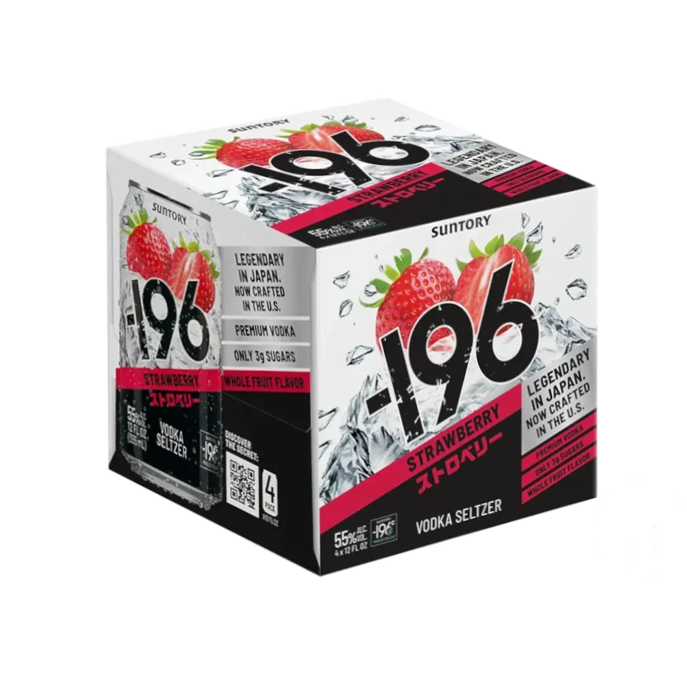 -196 Strawberry Vodka Seltzer 4Pk 355ML