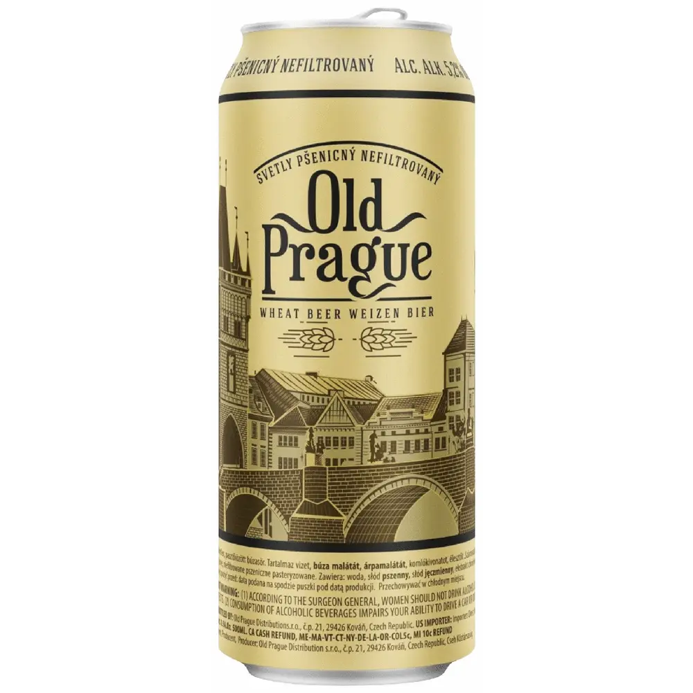 Old Prague Wheat Weizen Bohemian Premium Beer Can 500ML