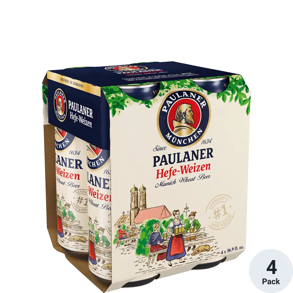 Paulaner Hefeweizen can 16.9OZ 4Pack 500ML
