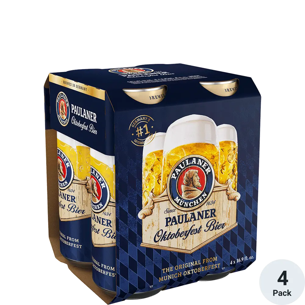 Paulaner Oktoberfest Beer can 16.9OZ 4Pack 500ML