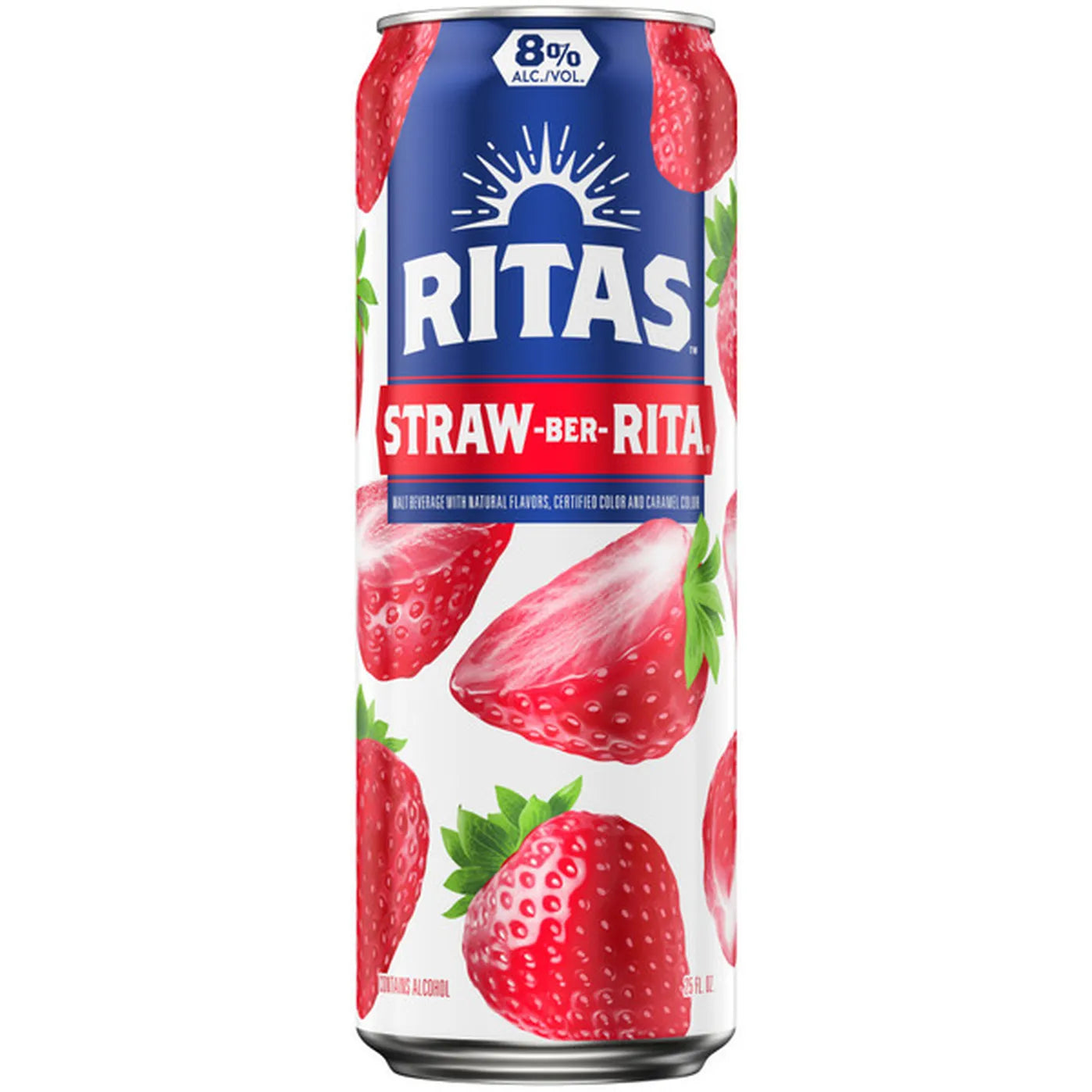 Ritas Straw Ber Rita Sparkling Margarita Can 25OZ