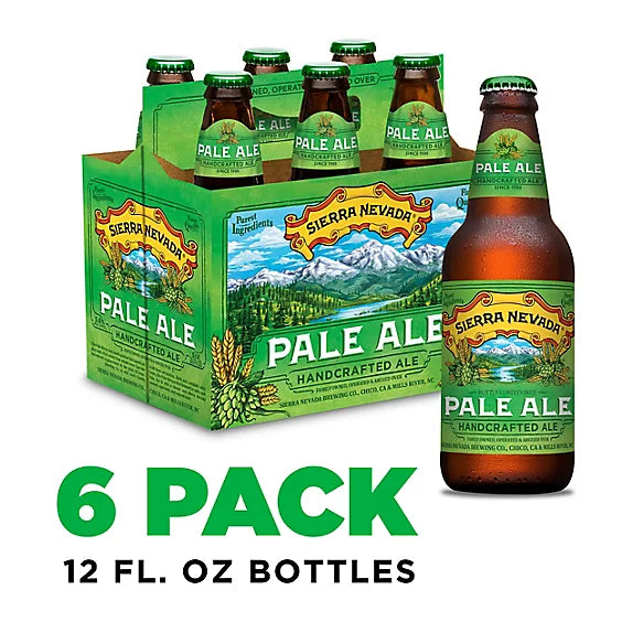 Sierra Nevada Pale Ale Craft Beer In Bottles 6PK 12 Oz