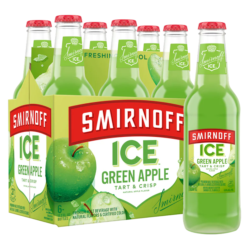 Smirnoff Ice Green Apple 6pk 11.2oz Btl