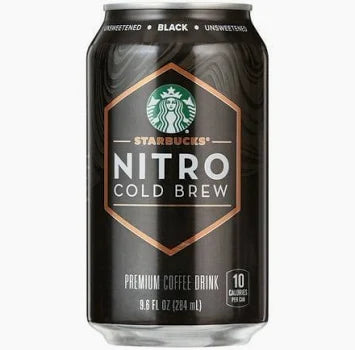 Starbucks Nitro Cold Brew Black Unsweetened Premium Coffee Drink, 9.6 FL OZ Can