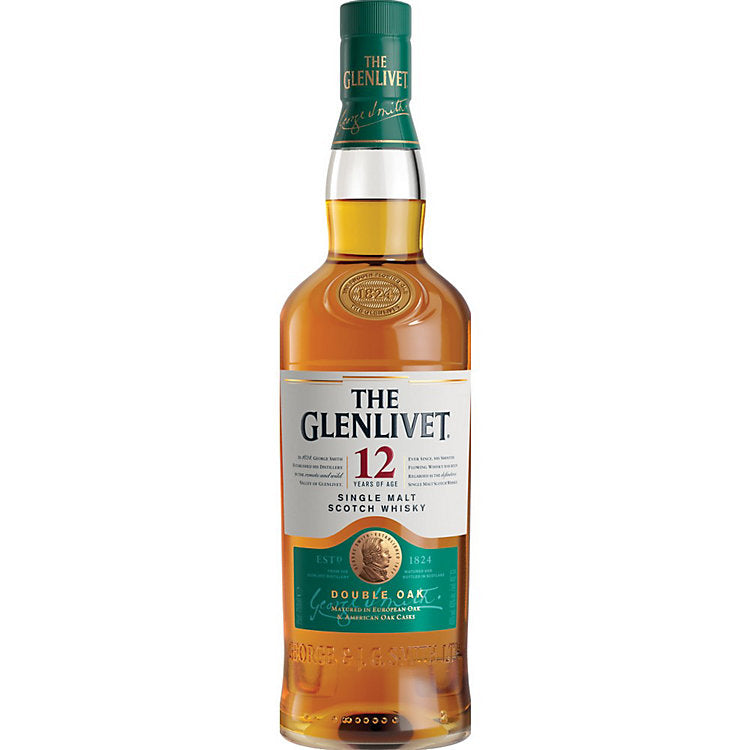 The Glenlivet Single Malt Scotch 12 yr 80 With Carton 750ML