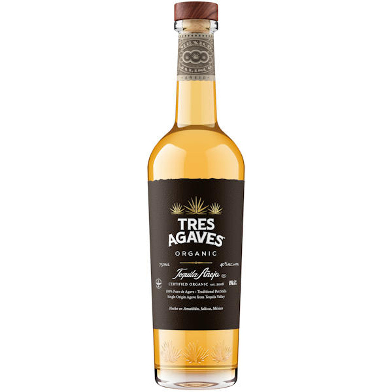 Tres Agave Anejo Organic Tequila 750ML