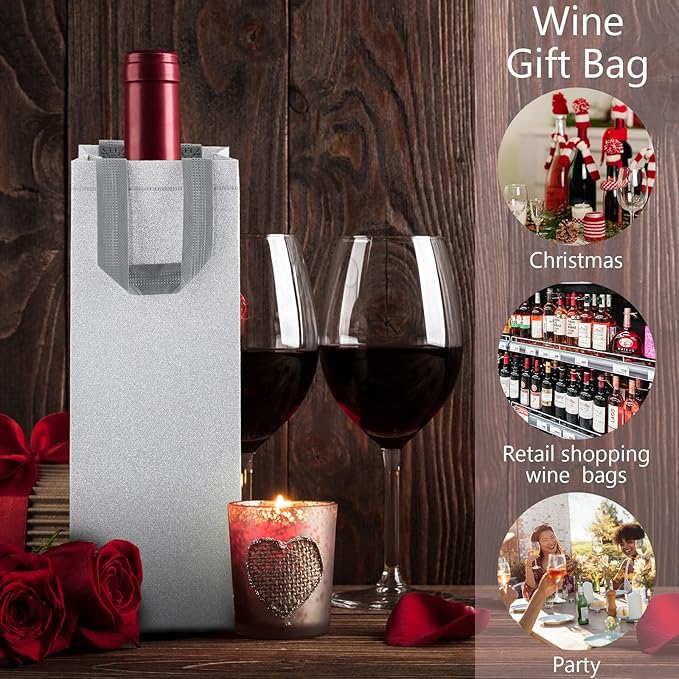 Woanger Gift Bag With Handle Reusable Metalic